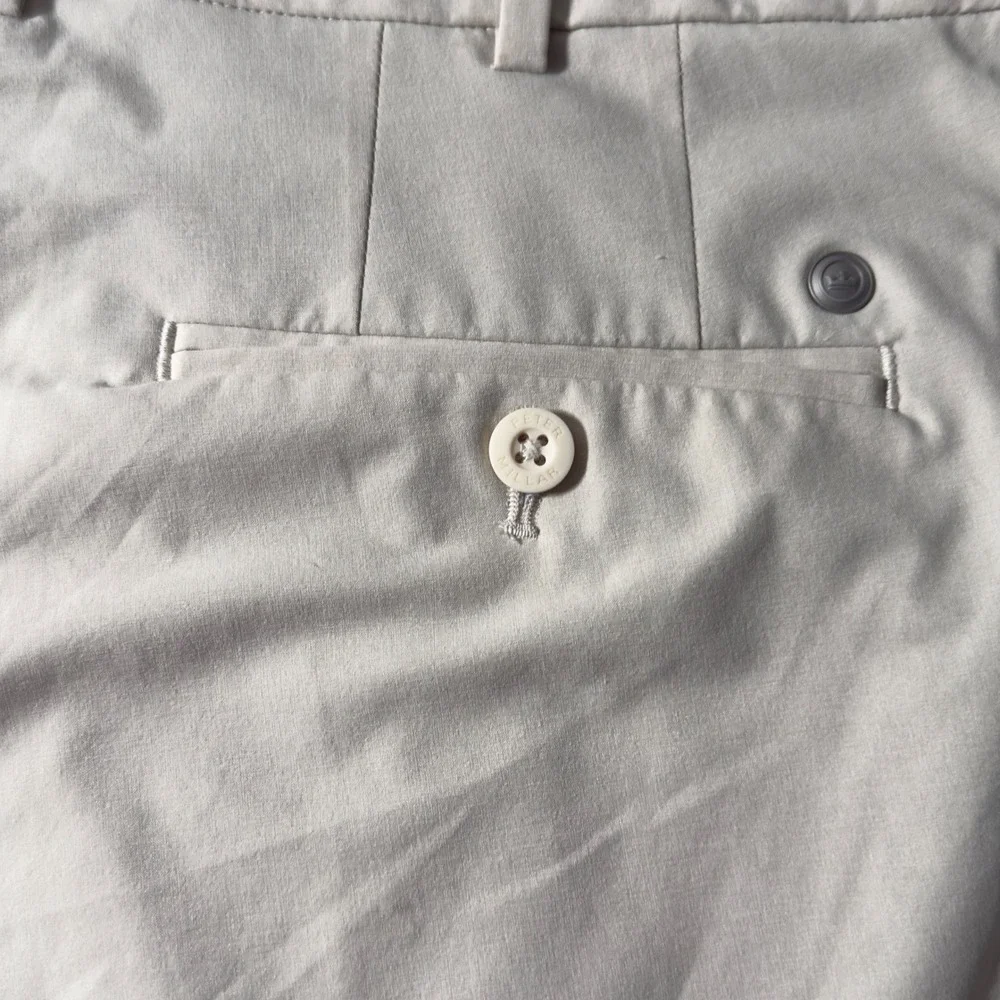 Peter Millar Surge Shorts Mens 38 Cream Good Crown Crafted Tailored Fit Golf